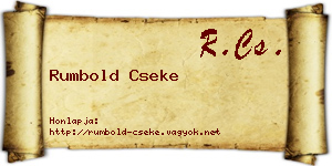 Rumbold Cseke névjegykártya
